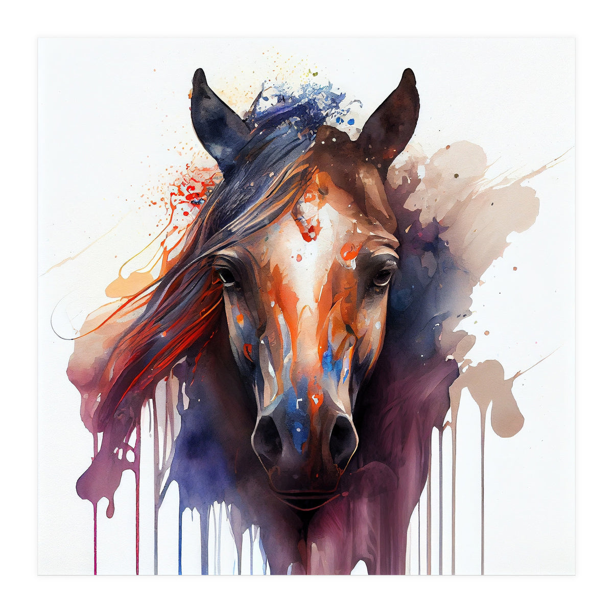 Watercolor Horse #1 (Print Only)