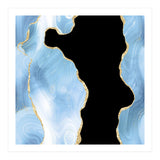 Blue & Gold Glitter Agate Texture 01  (Print Only) thumbnail