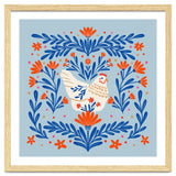 Blooming Chicken Blue And Orange thumbnail