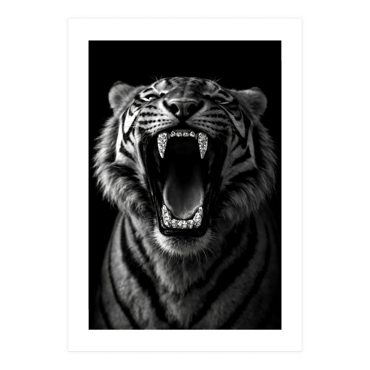 Roaring Tiger portrait  (Print Only)