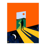 The Path Ahead, Abstract Concept Positivity Growth Mindset People, Eclectic Inspire Bohemian Contemporary Modern Pop Art (Print Only) thumbnail