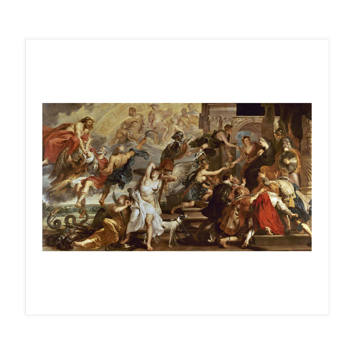 Apotheosis of Henry IV of France (and Henry III of NAvarra from 1562 to 1610) and Regency of Mari... (Print Only)