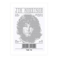 Receipt Art Jim Morrison (Print Only)