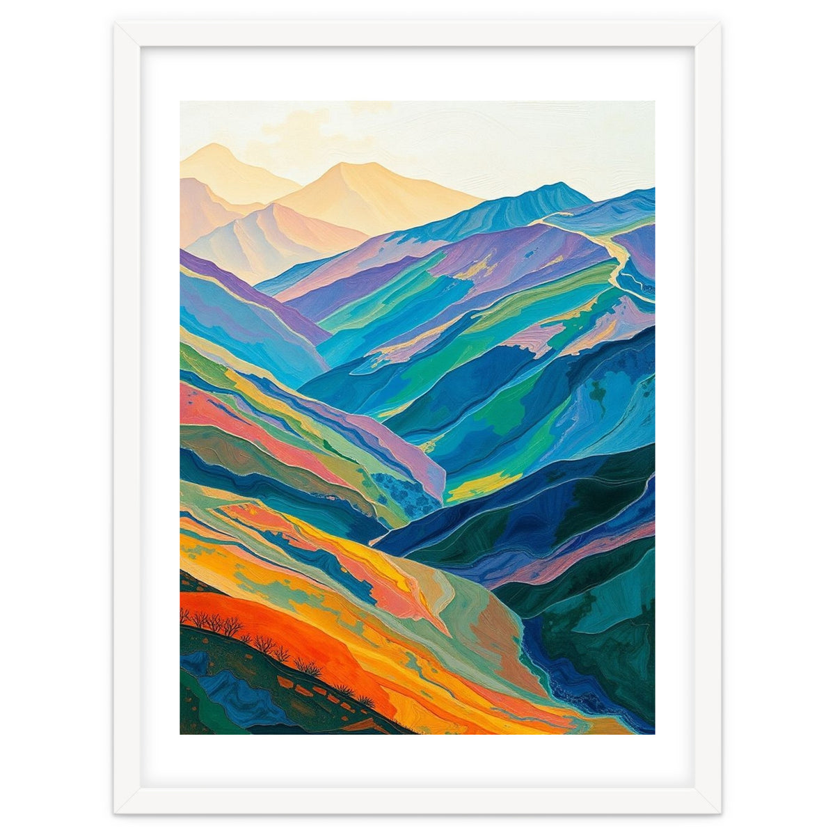 Abstract Mountain Landscape