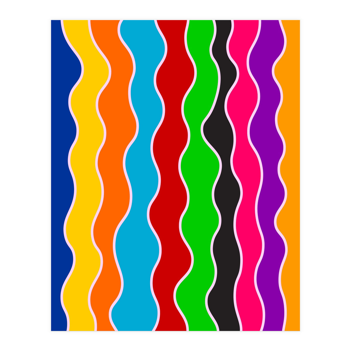 Retro Wavy Pattern (Print Only)