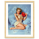 Pinup Sexy Girl Posing With Her Red Book thumbnail