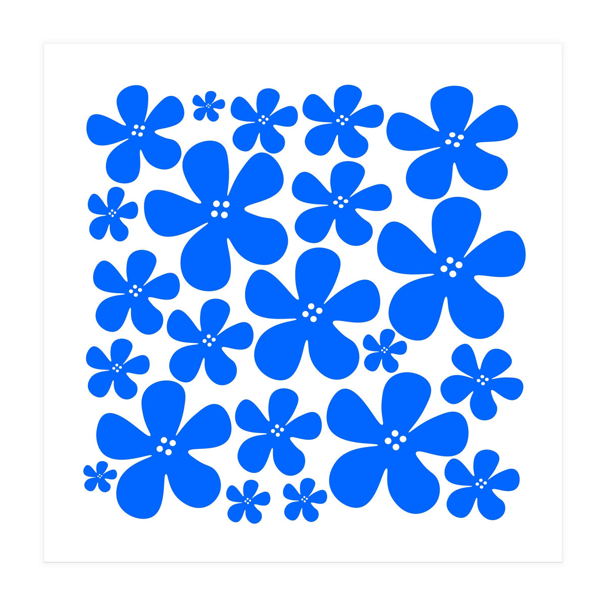 Blue Flowers Pattern (Print Only)
