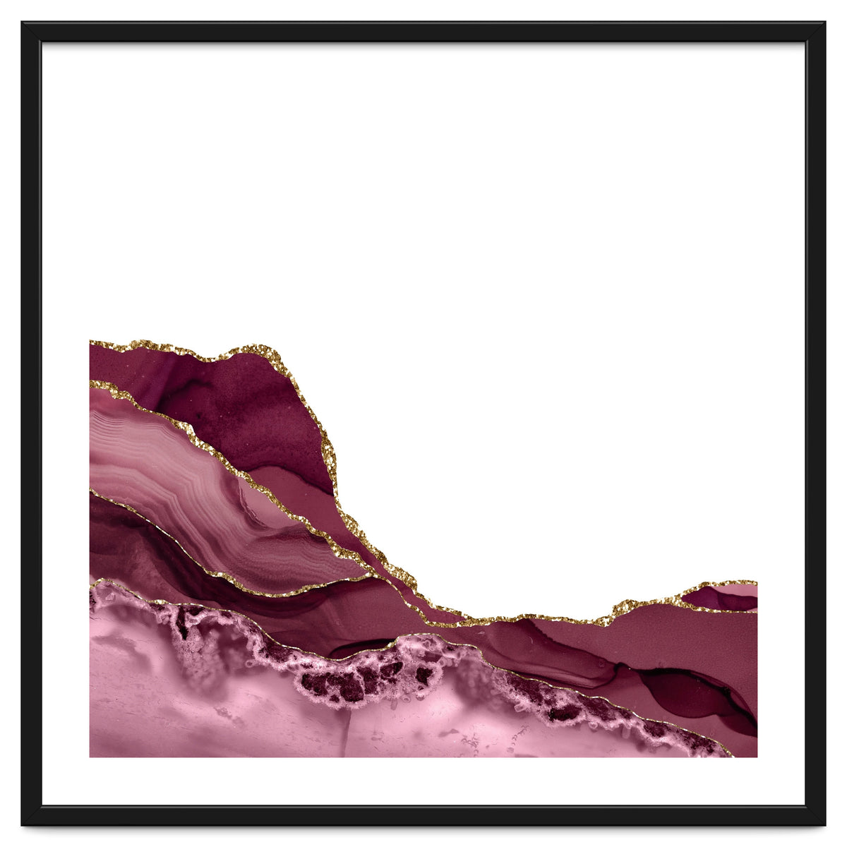 Burgundy & Gold Agate Texture 23
