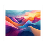Vibrant Abstract Flowing Peaks Art (Print Only) thumbnail