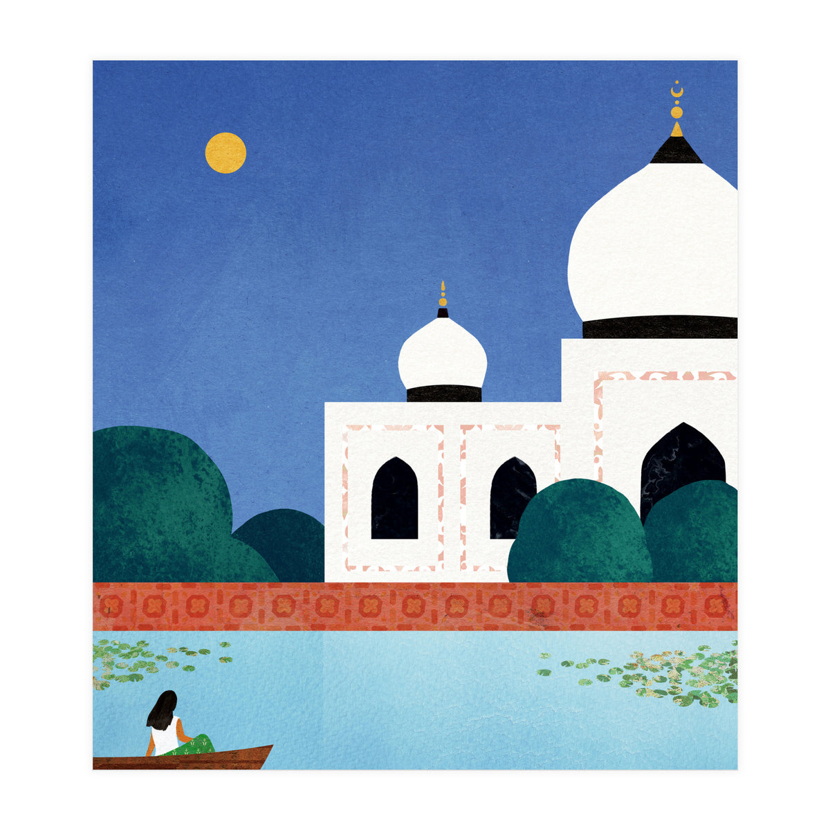 Taj Mahal Boat Ride (Print Only)