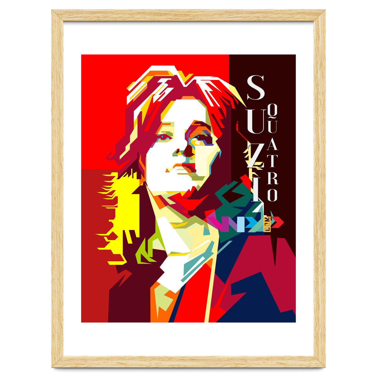 Suzi Quatro Rock N Roll Blues Singer Musician Pop Art WPAP