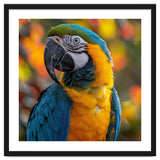 Blue And Gold Macaw Parrot Close Up Portrait thumbnail
