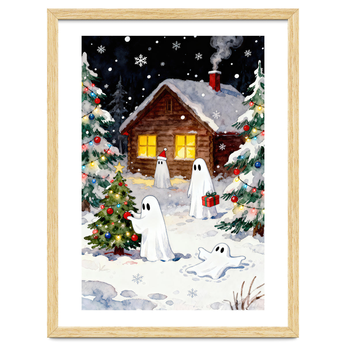 Spirited and Playful Christmas Ghost