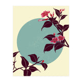 Pink flowers on a blue moon (Print Only) thumbnail