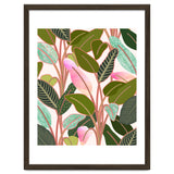 Color Paradise, Tropical Colorful Modern Bohemian Illustration, Eclectic Botanical Plant thumbnail