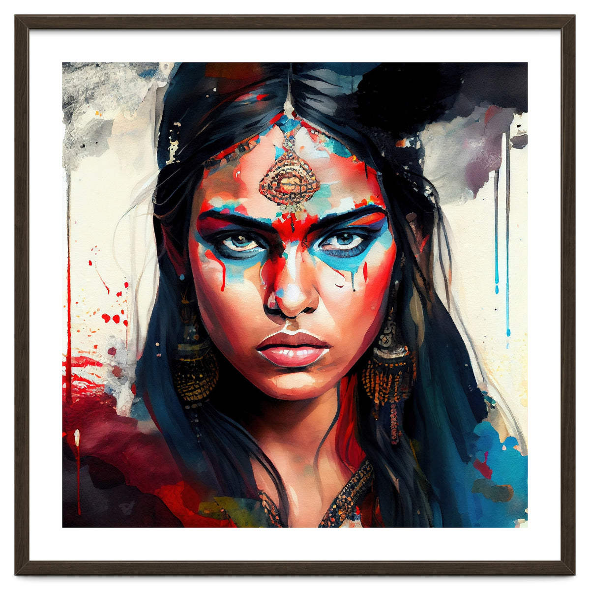 War Paint Hindu Warrior Portrait