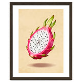 Dragonfruit, Watercolor Illustration, Tropical Pink Art thumbnail
