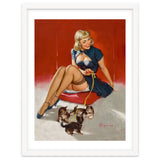 Pinup Sexy Girl Playing With Her Little Cats thumbnail