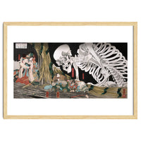 Utagawa Kuniyoshi – Mitsukuni Defying the Skeleton Specter (1910) | Dramatic Japanese Ukiyo-e Masterpiece