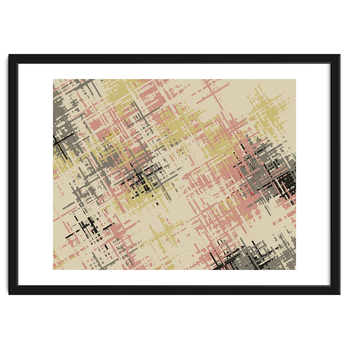 Geometric Cross Patterns Muted