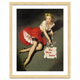 Pinup Sexy Girl Posing In Red Dress thumbnail