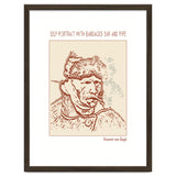 Self Portrait With Bandaged Ear And Pipe – Vincent Van Gogh thumbnail