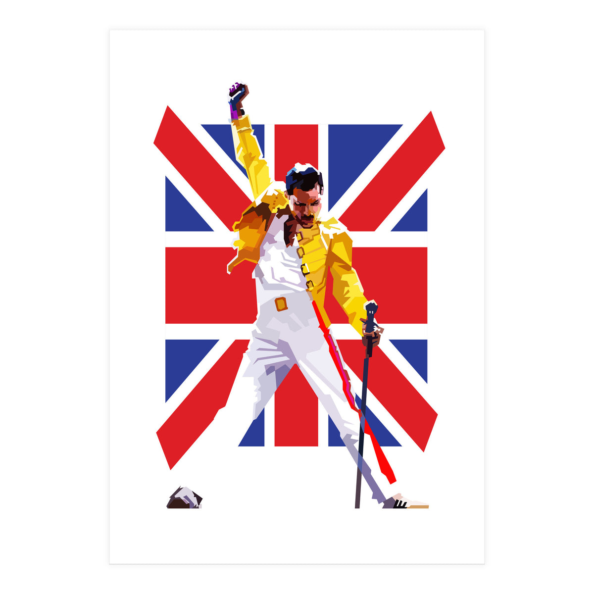 Pop Art Freddie Mercury Icon Rock Music (Print Only)