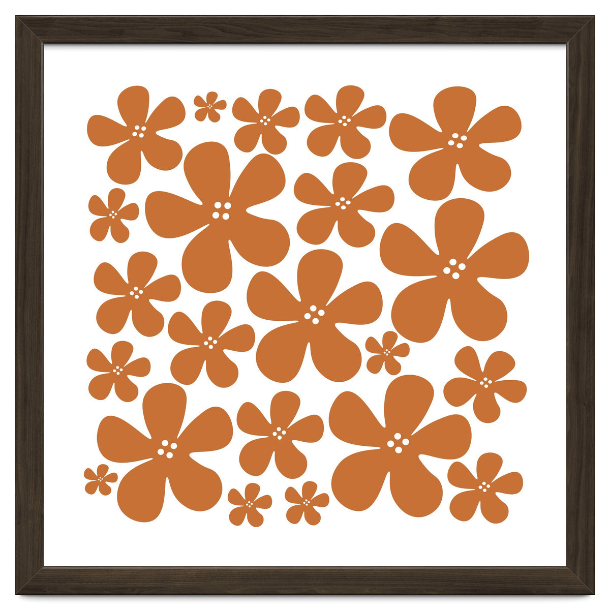 Brown Flowers Pattern