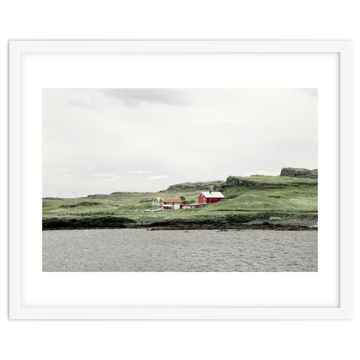 Red house on the shore - Iceland