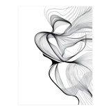 Abstract Black And White Swirls And Lines Flowing Art (Print Only) thumbnail