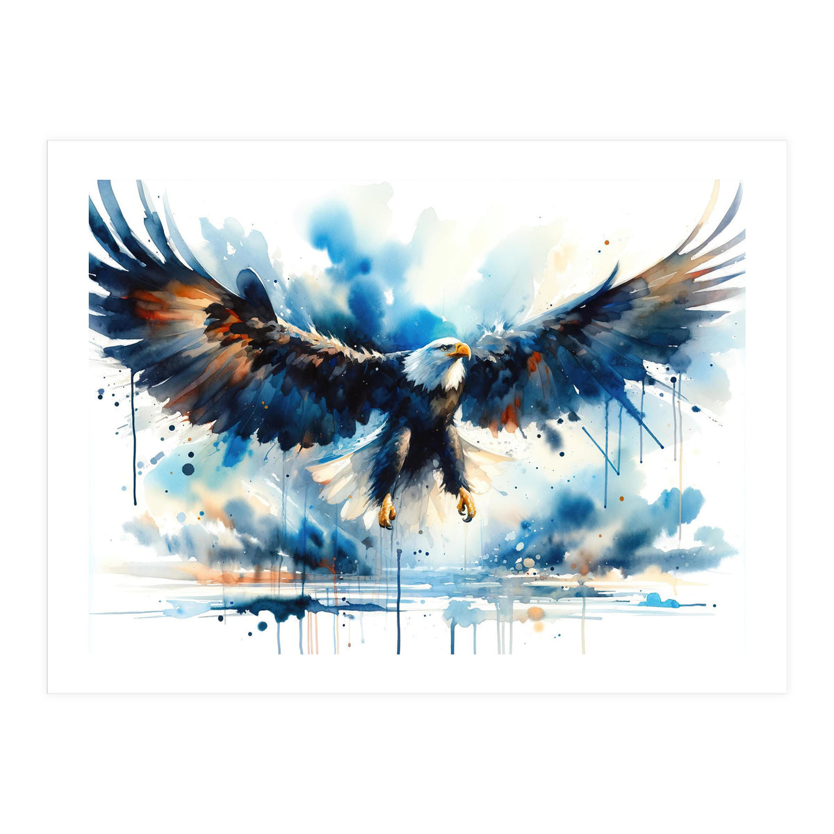 Soaring Spirit Of Freedom Eagle In Flight (Print Only)