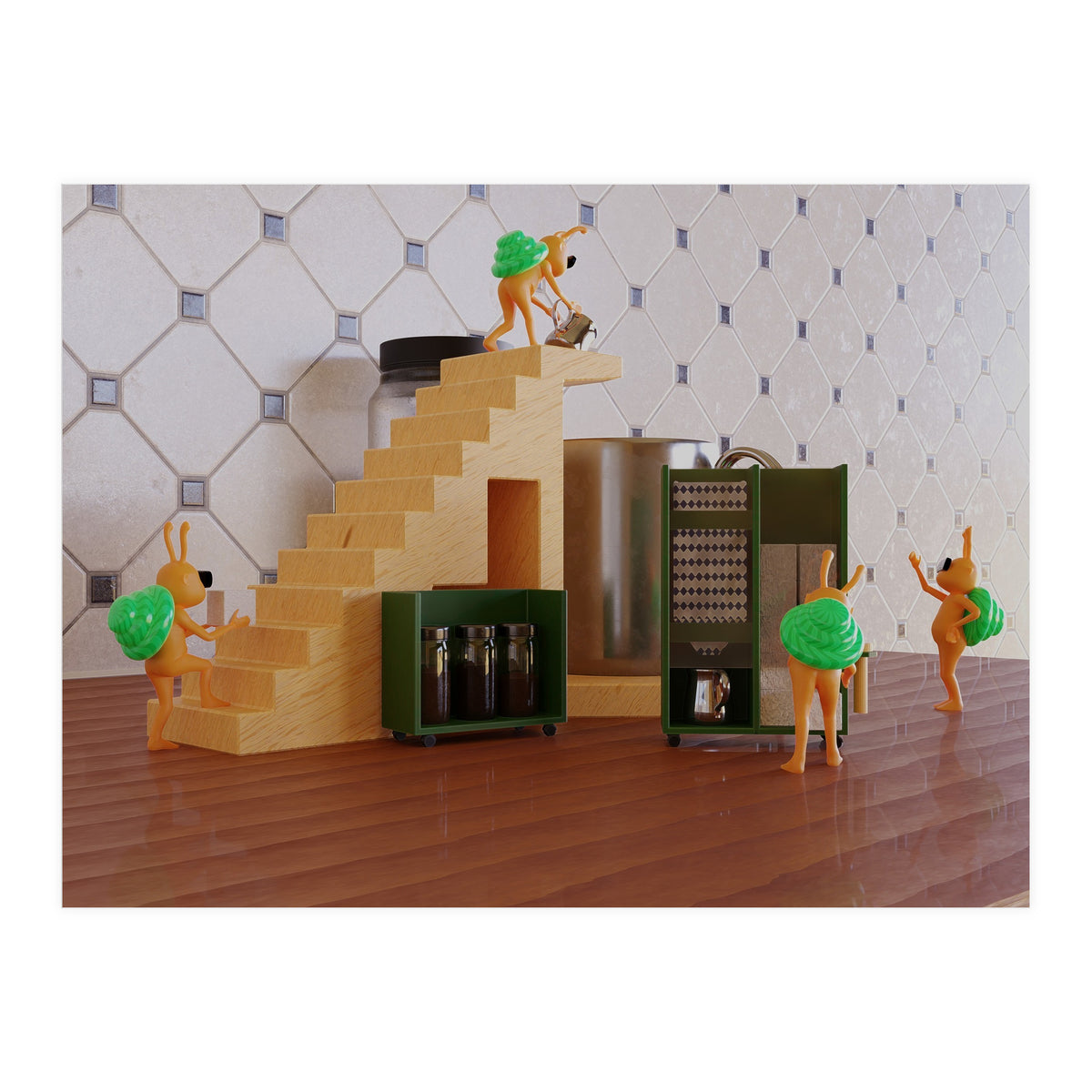 Coffee Support - angle #2 (Lwuba 039 Coffee Support 02) (Print Only)