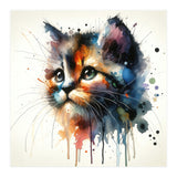 Colorful Kitten Portrait (Print Only) thumbnail