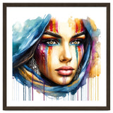 Vivid Warrior Spirit Watercolor Portrait thumbnail