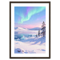 Northern Lights, Aurora Sky, Arctic Landscape, Aurora borealis, Snow Fall