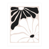Floral Yin Yang, Scandinavian Nature Flowers Botanical Concept, Plants Blossom Positivity Neutral Minimalism (Print Only) thumbnail