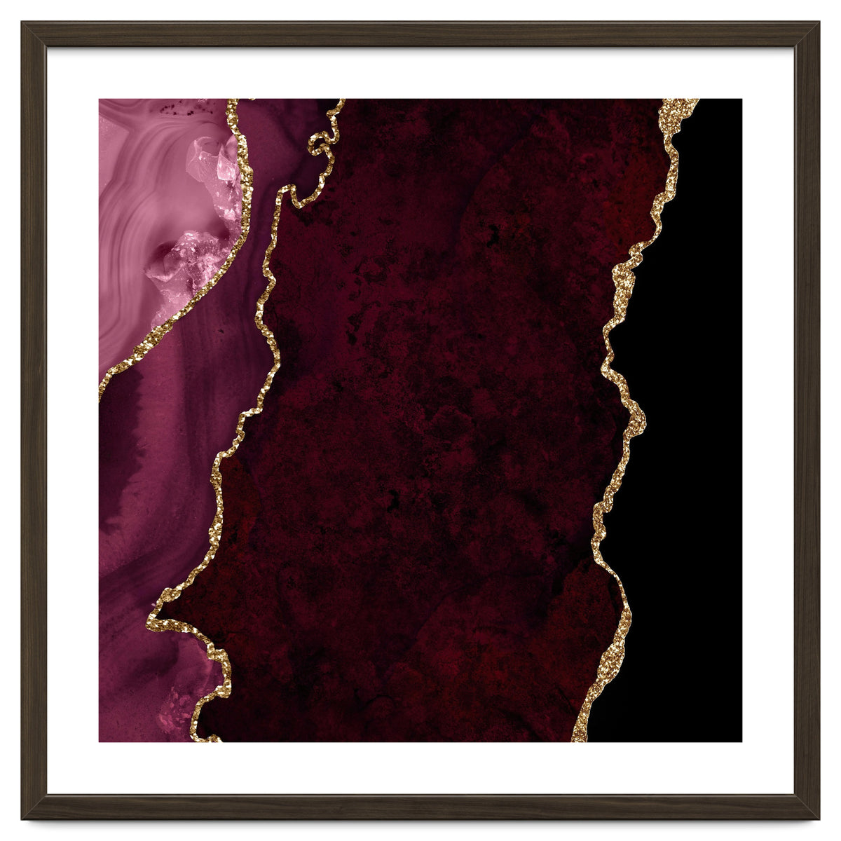 Burgundy & Gold Agate Texture 15