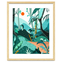 Jungle Paradise, Tropical Nature Forest Botanical Plants, Bohemian Vintage Exotic Wild