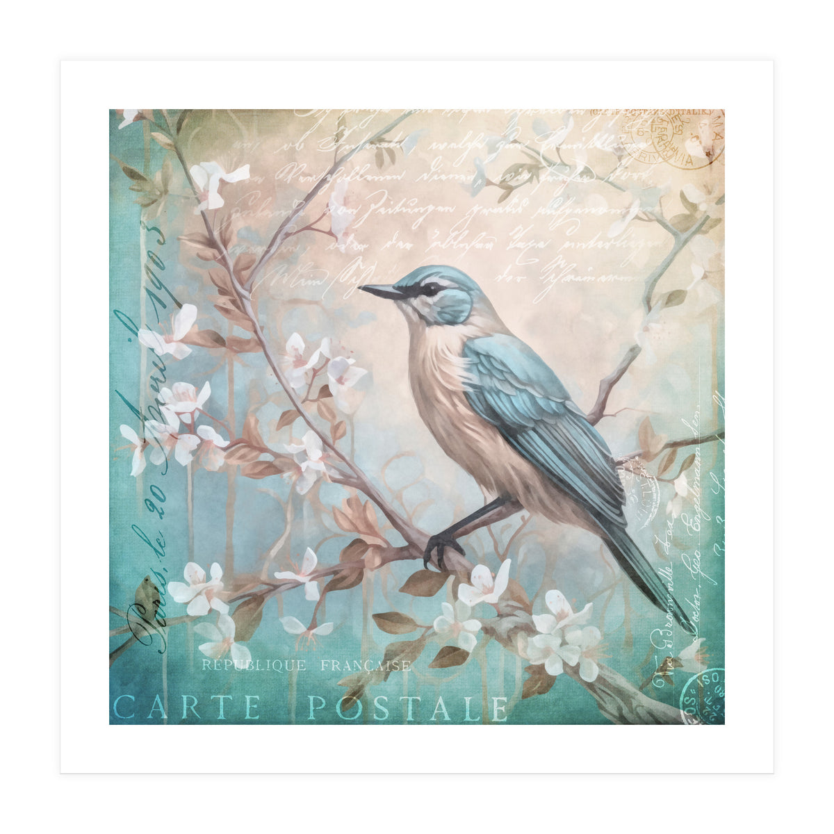 Bird Vintage Nostalgia II (Print Only)