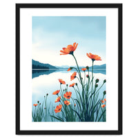 Flower And Lake