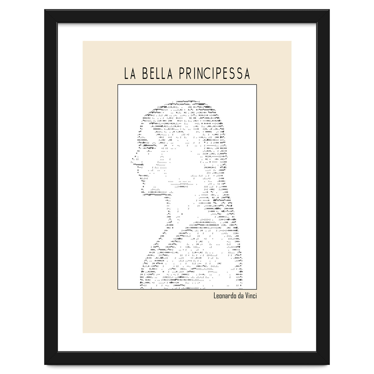 La Bella Principessa – Leonardo Da Vinci Ascii Art