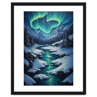 Ethereal Northern Lights: Arctic Winter Valley