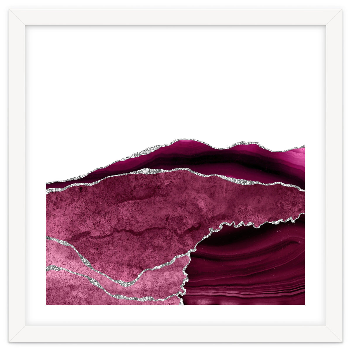 Burgundy & Silver Agate Texture 14