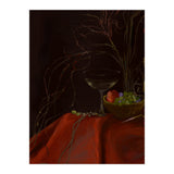 Dark Baroque Still Life Table and Wine oil (Print Only) thumbnail