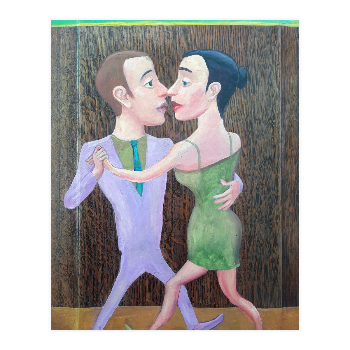Pareja De Tango 2 Madera (Print Only)