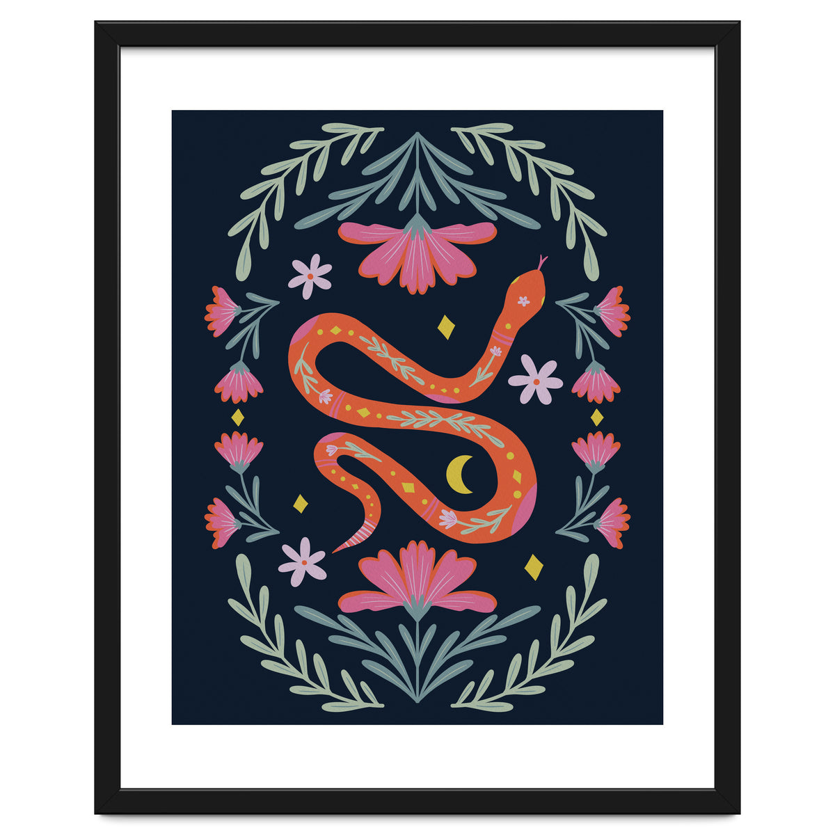 Cute Floral Snake