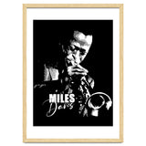 Miles Davis American Jazz Trumpeter in Grayscale thumbnail
