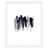 Abstract Watercolor Stripes Minimal Black thumbnail