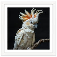 White Cockatoo Parrot Bird Perched On Branch