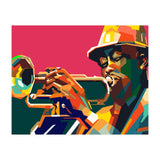 Jazz Trumpet Musician Pop Art Wpap (Print Only) thumbnail